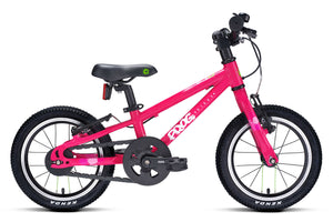 Frog 38 pink 14 inch wheel lightweight hybrid mountain bike.