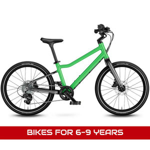  Bikes for 6-9 years featuring a Woom EXPLORE 4 jungle green 20