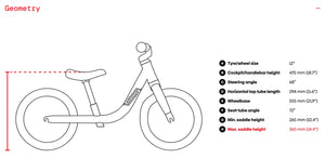 Woom 1 frame geometry information.