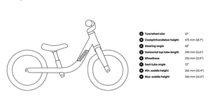 Woom 1 frame geometry information.