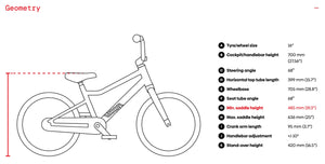 Woom 3 frame geometry information.